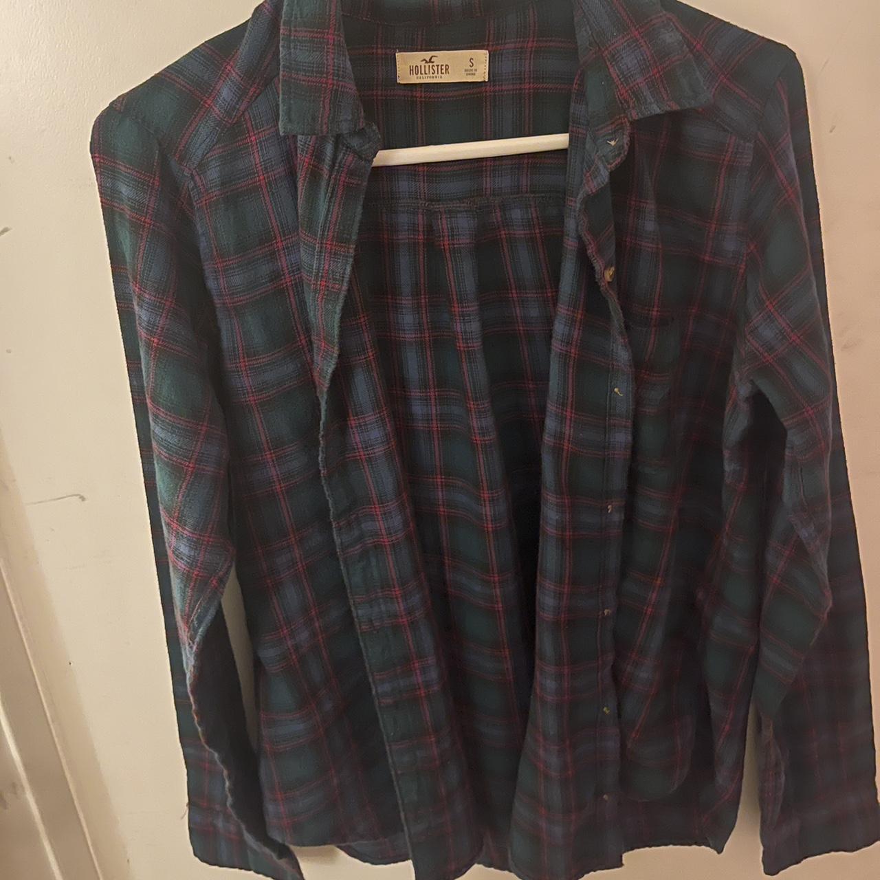 Very cute Hollister flannel shirt or send best offer... - Depop