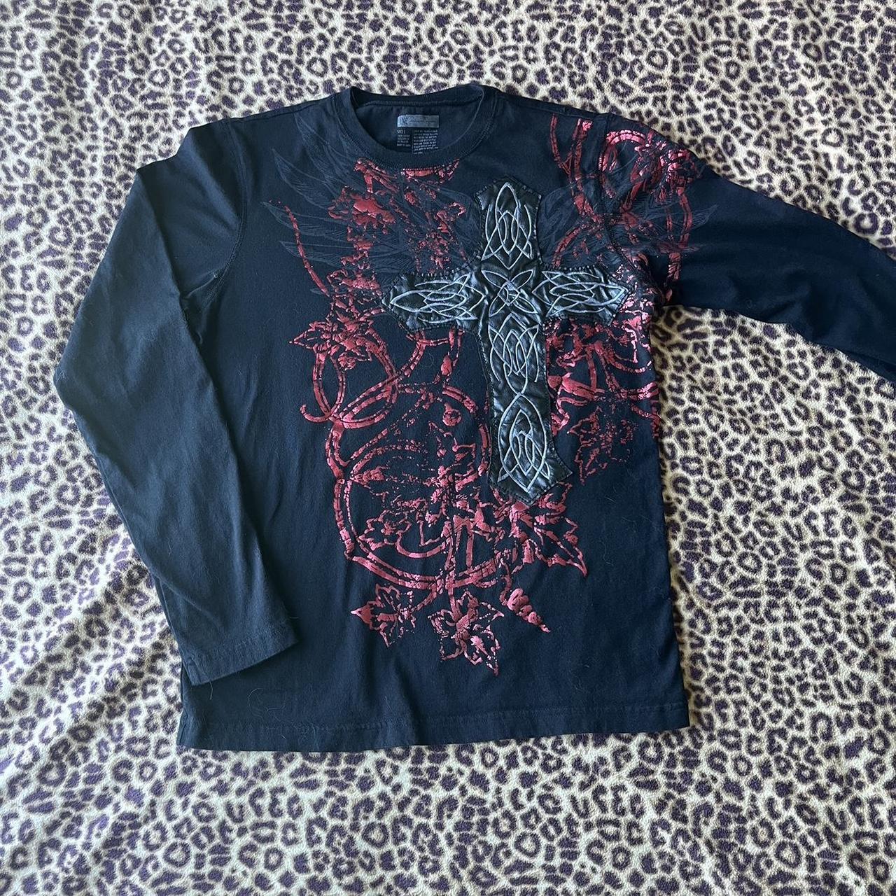 Vintage Affliction style long sleeve Size: Small - Depop