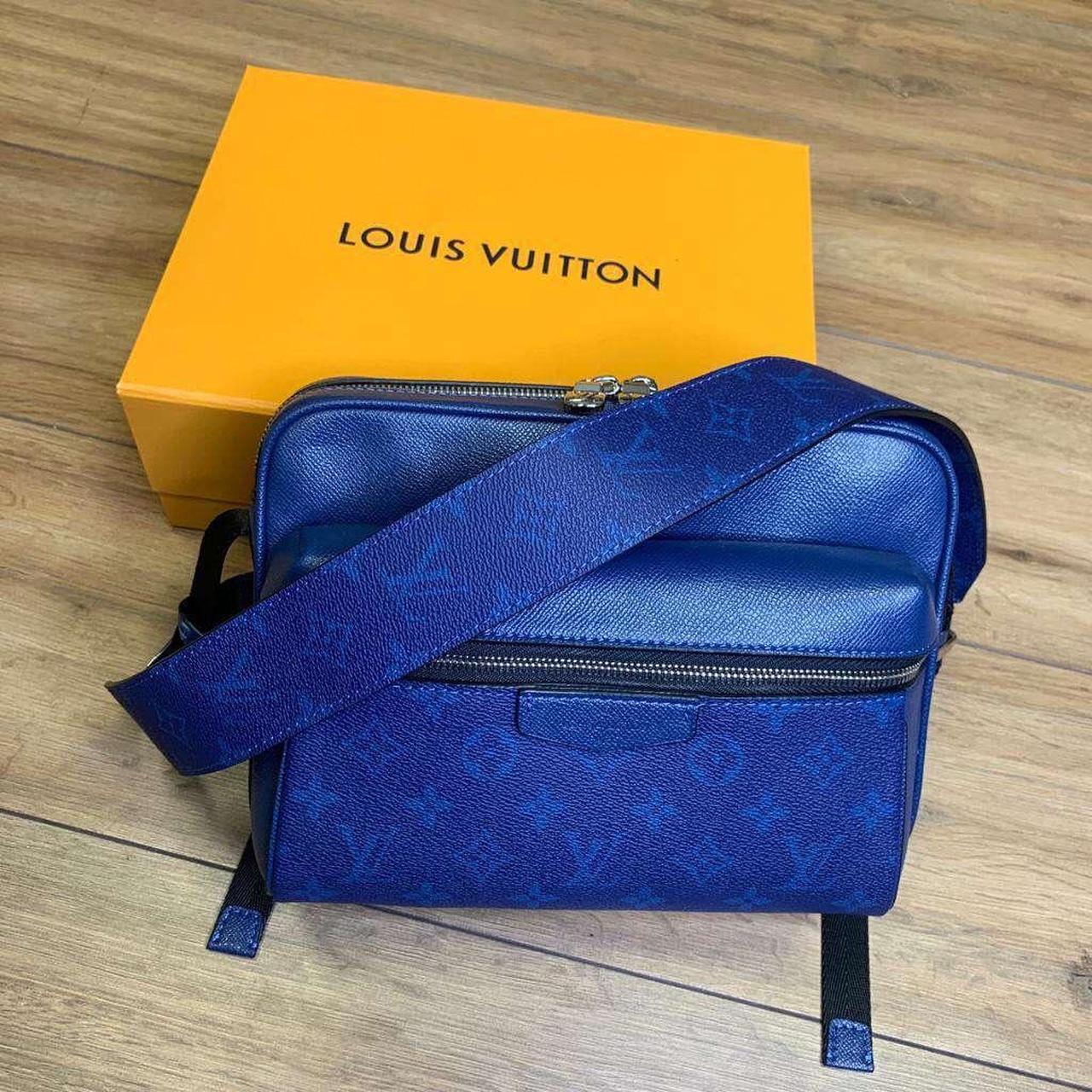 Blue Louis Vuitton messenger bag Free shipping📦 Depop