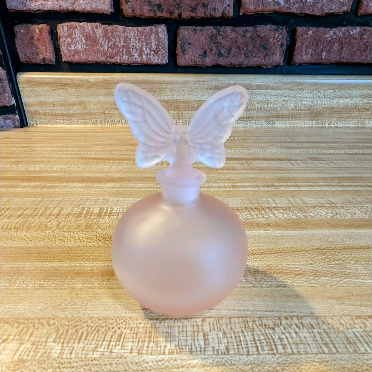 Vintage light pink frosted glass / silk glass... - Depop