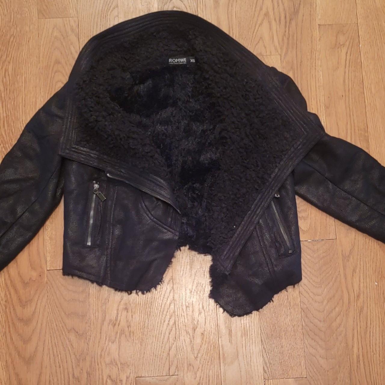 Romwe clearance leather jacket