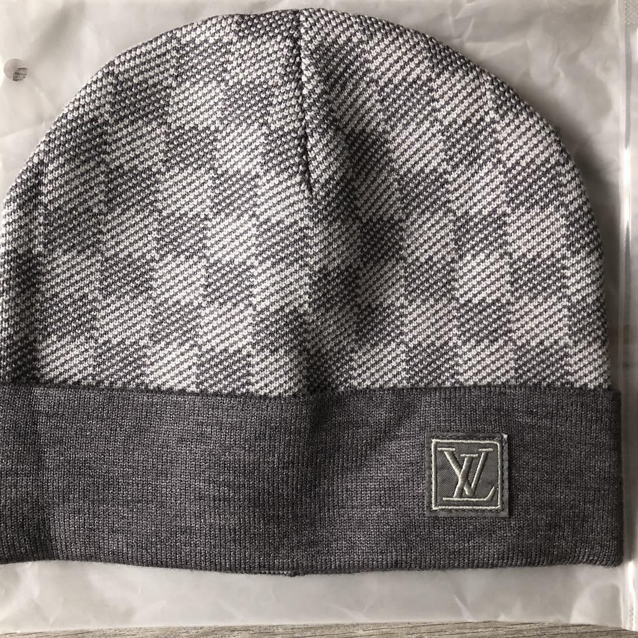 Louis Vuitton Beanie HatGrey Depop