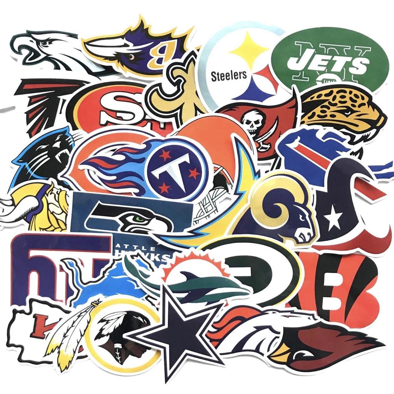 All 32 NFL Teams Logo Sticker Decal Pack! Depop