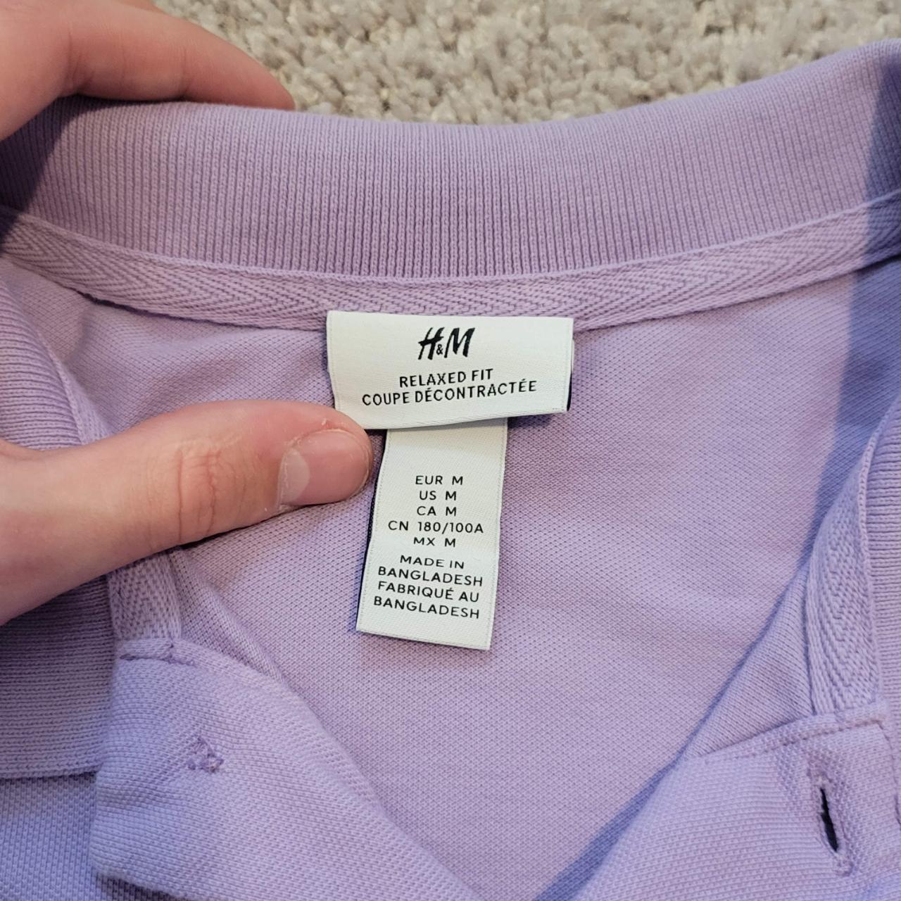 Purple polo shirt from H&M. - Depop