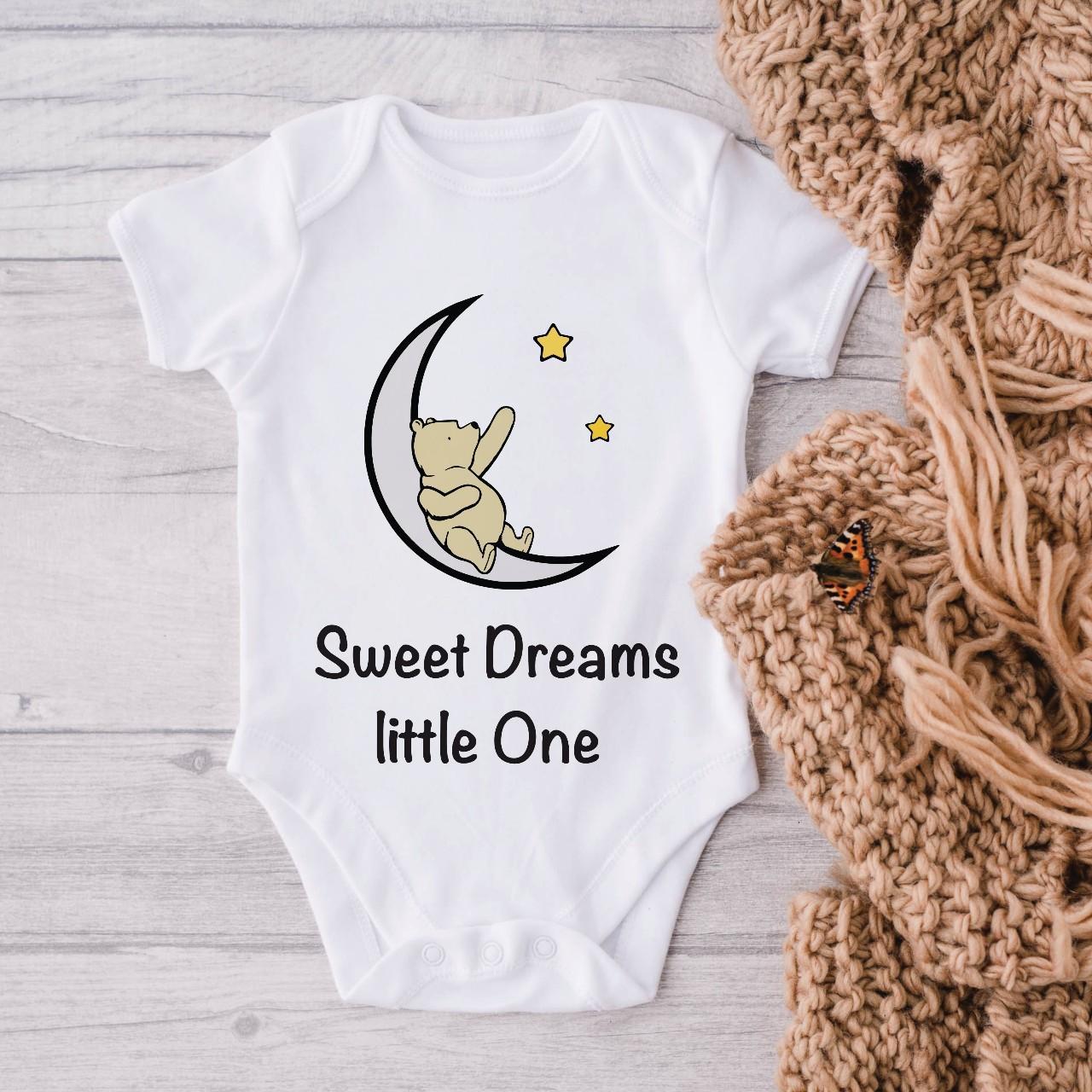 Cute winnie the pooh hand printed babygrow, perfect... - Depop