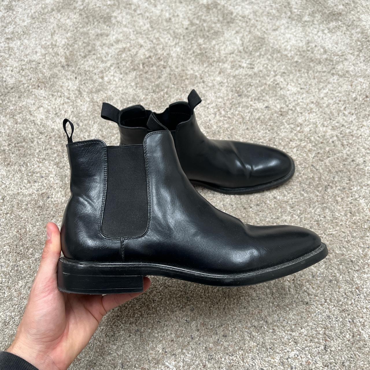 Black Chelsea Boots - Size 10.5 Single color ankle... - Depop