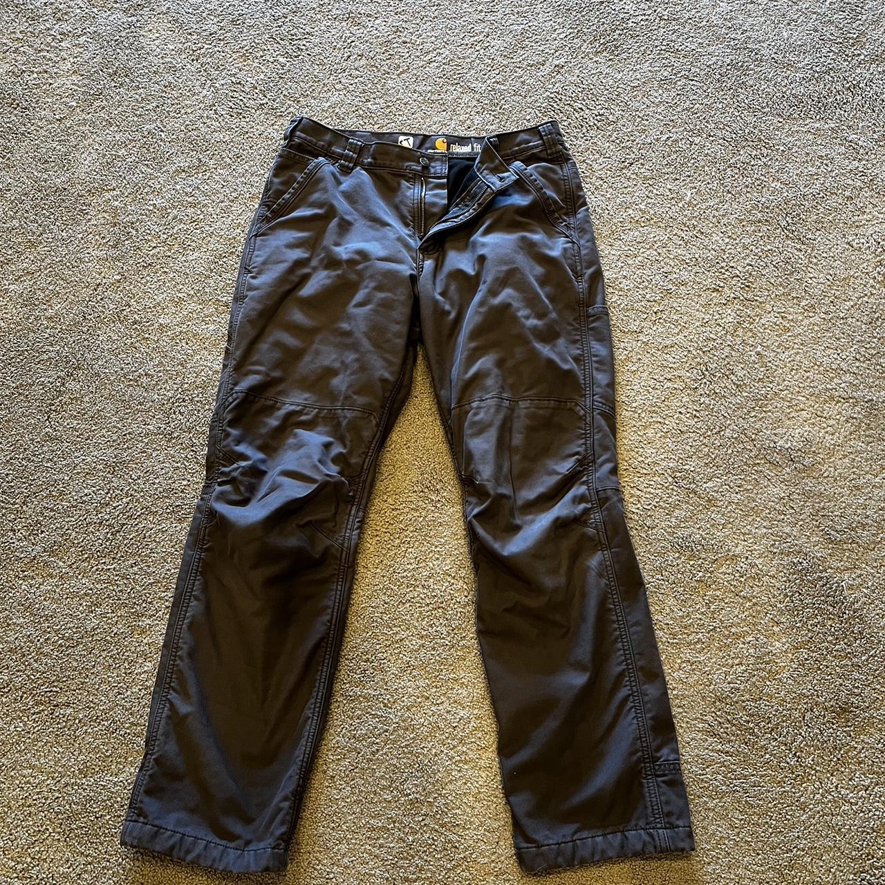 CARHARTT fleece lined pants w double knee children's - Depop