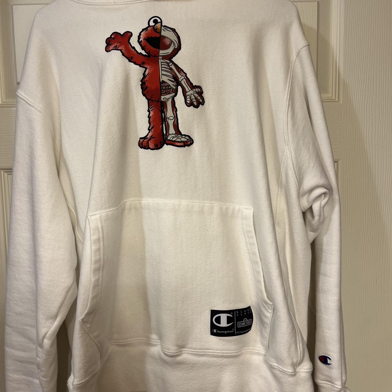 Champion Elmo skeleton sweatshirt size L Depop