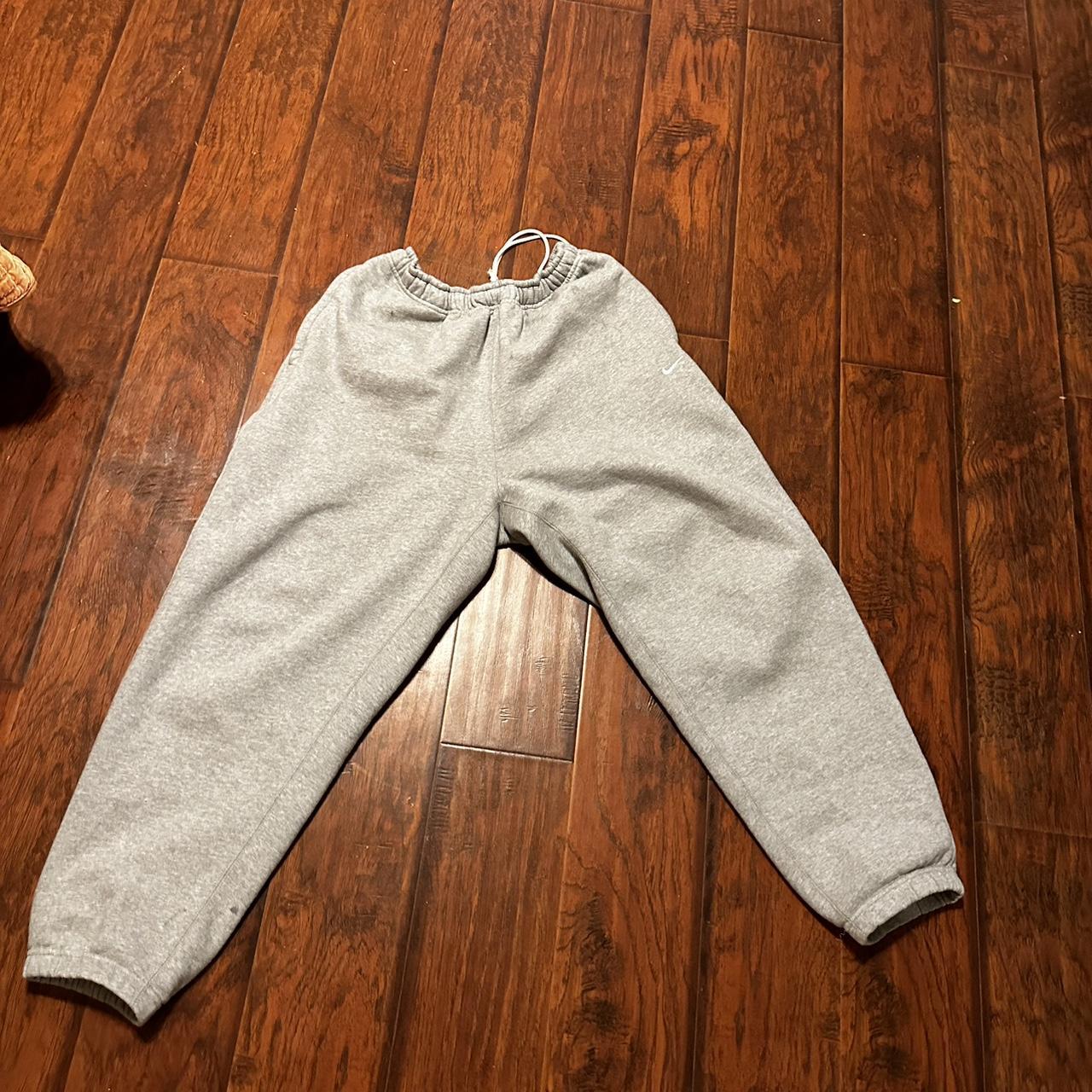 XL grey nike sweats with zipper - Depop