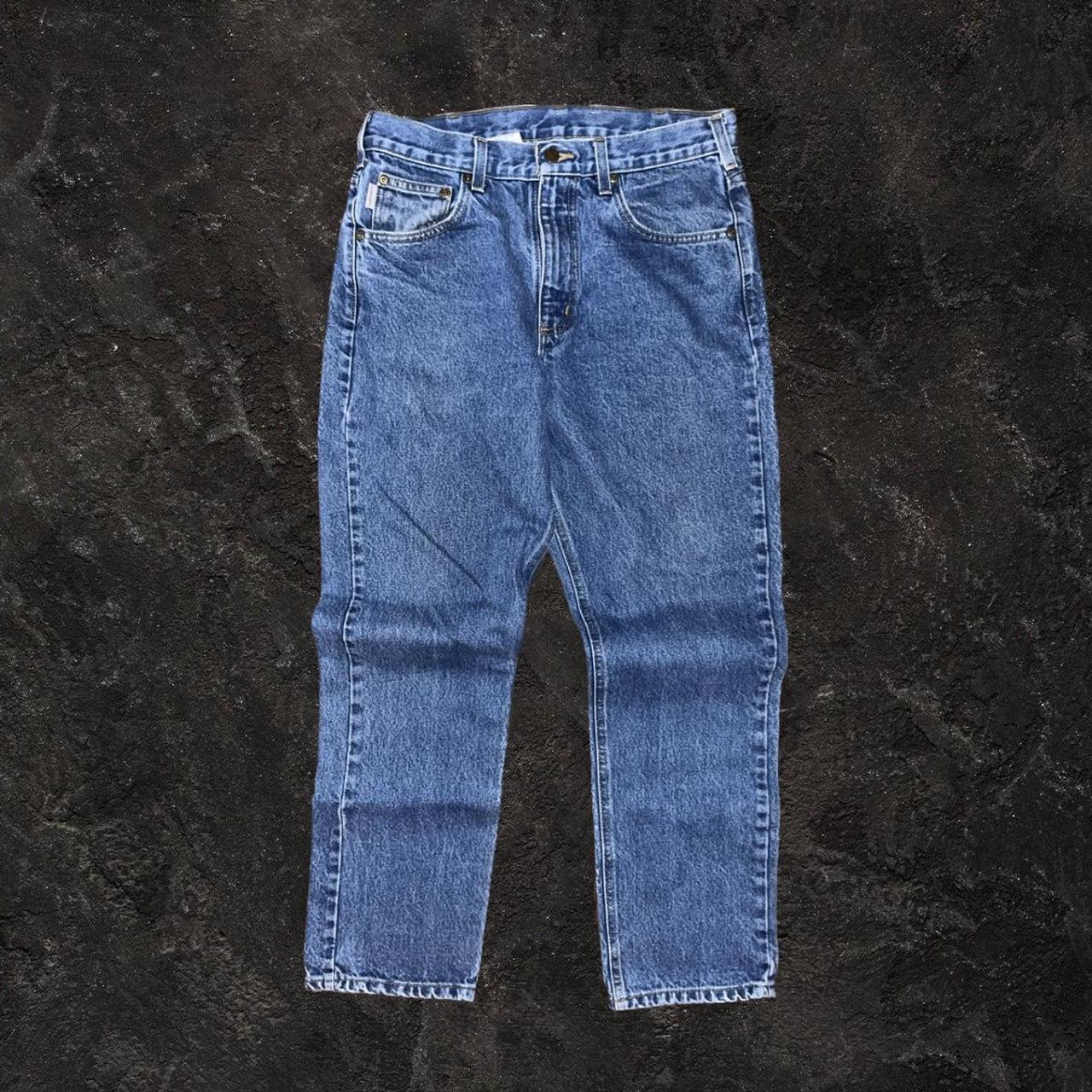 Vintage carhartt blue jeans size 33x30 #vintage... - Depop