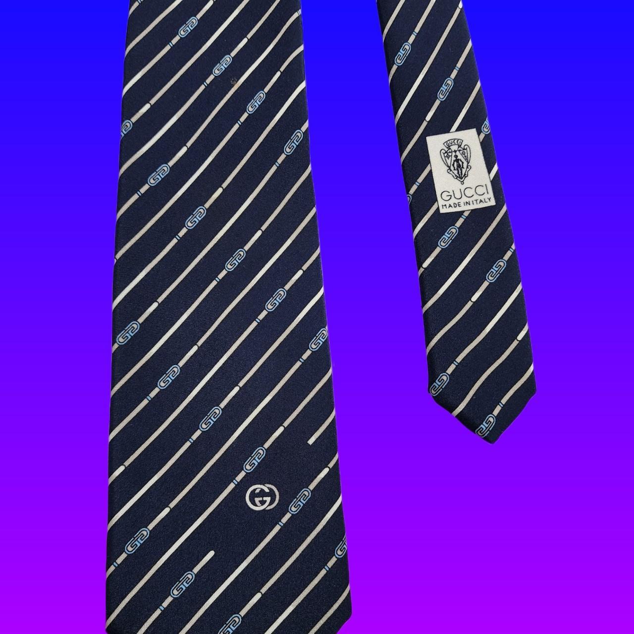 Vintage 80's GUCCI Tie 100 Silk Made in... Depop