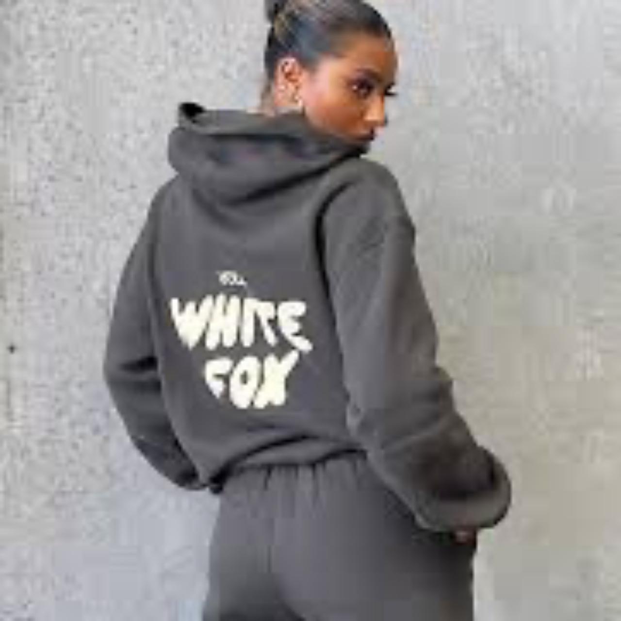 White fox hoodie Fits- S-M Original price-$60... - Depop