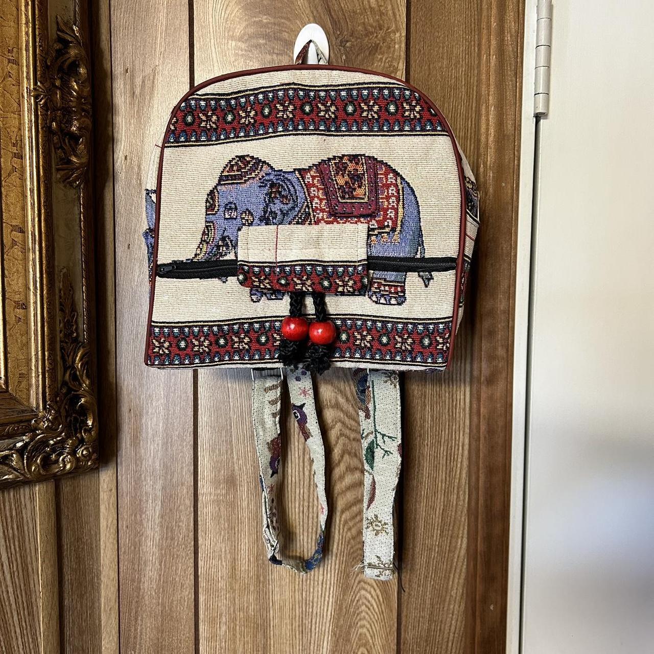 Upcycled Mini elephant backpack. Brand New H