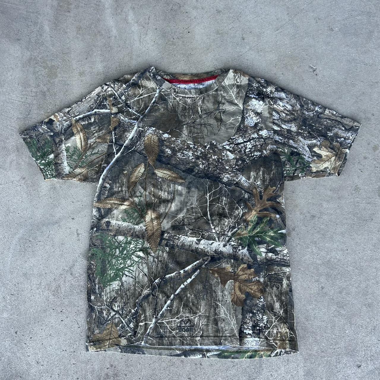 Y2K Camo Mossy Oak Baggy Shirt Size: Medium #y2k... - Depop