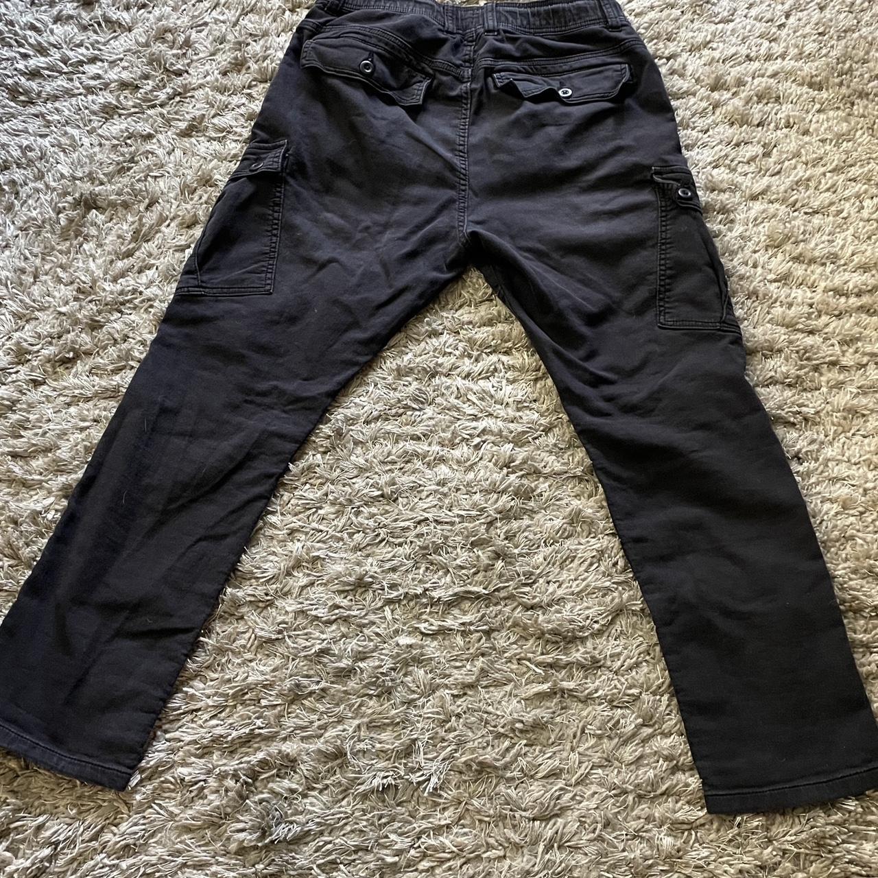 Black Military Cargo Pants M Heavy Material - Depop