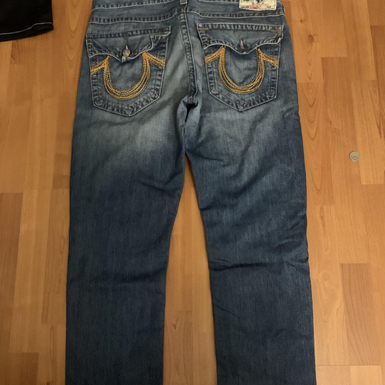 True religion yellow store stitching