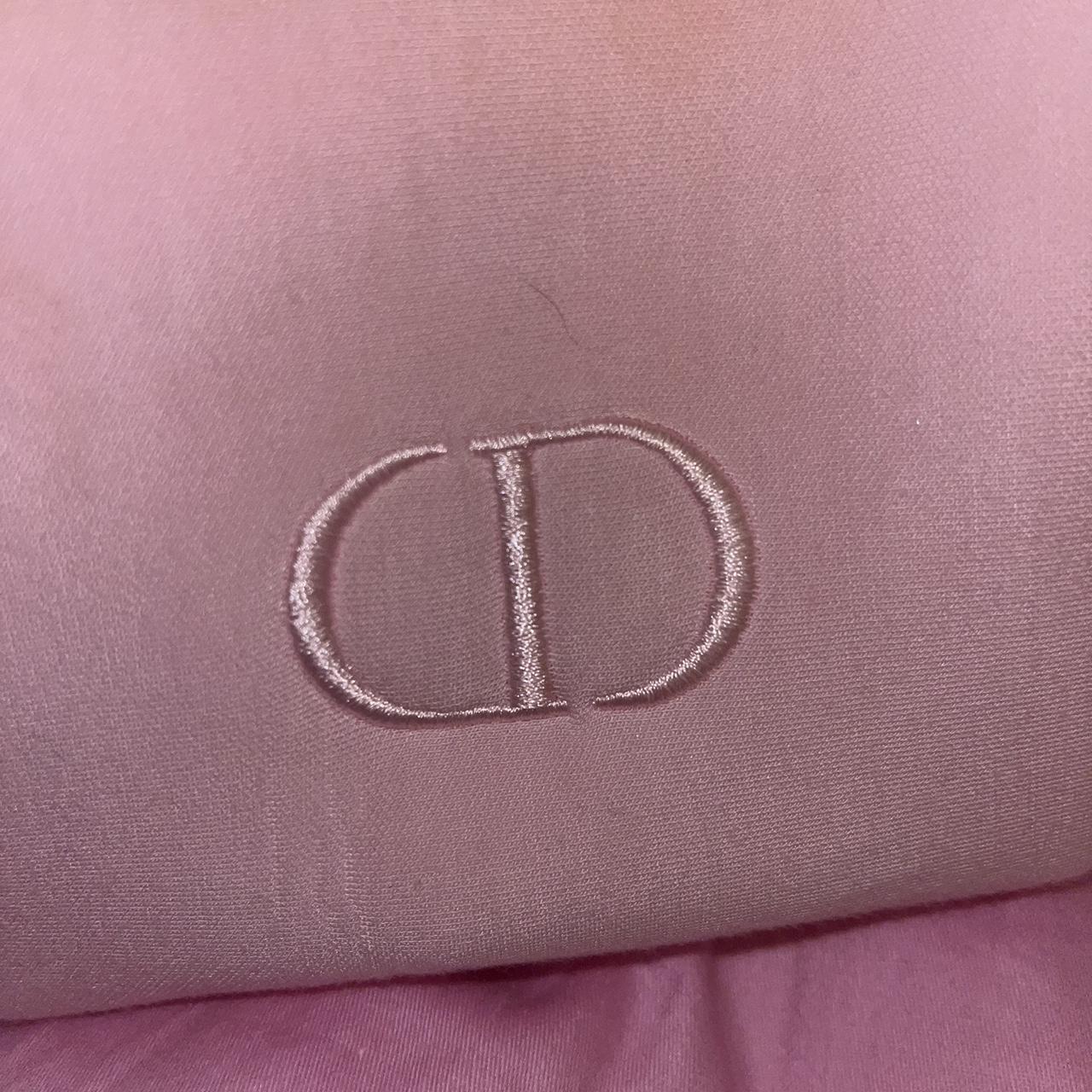 Pink dior makeup discount bag