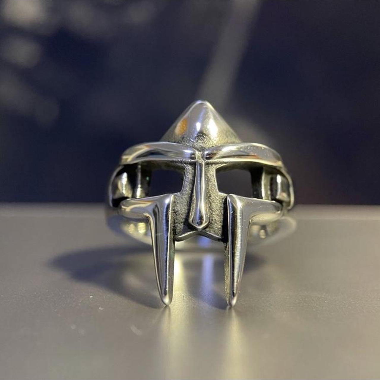 MF doom ring made out of stainless steel. - Depop