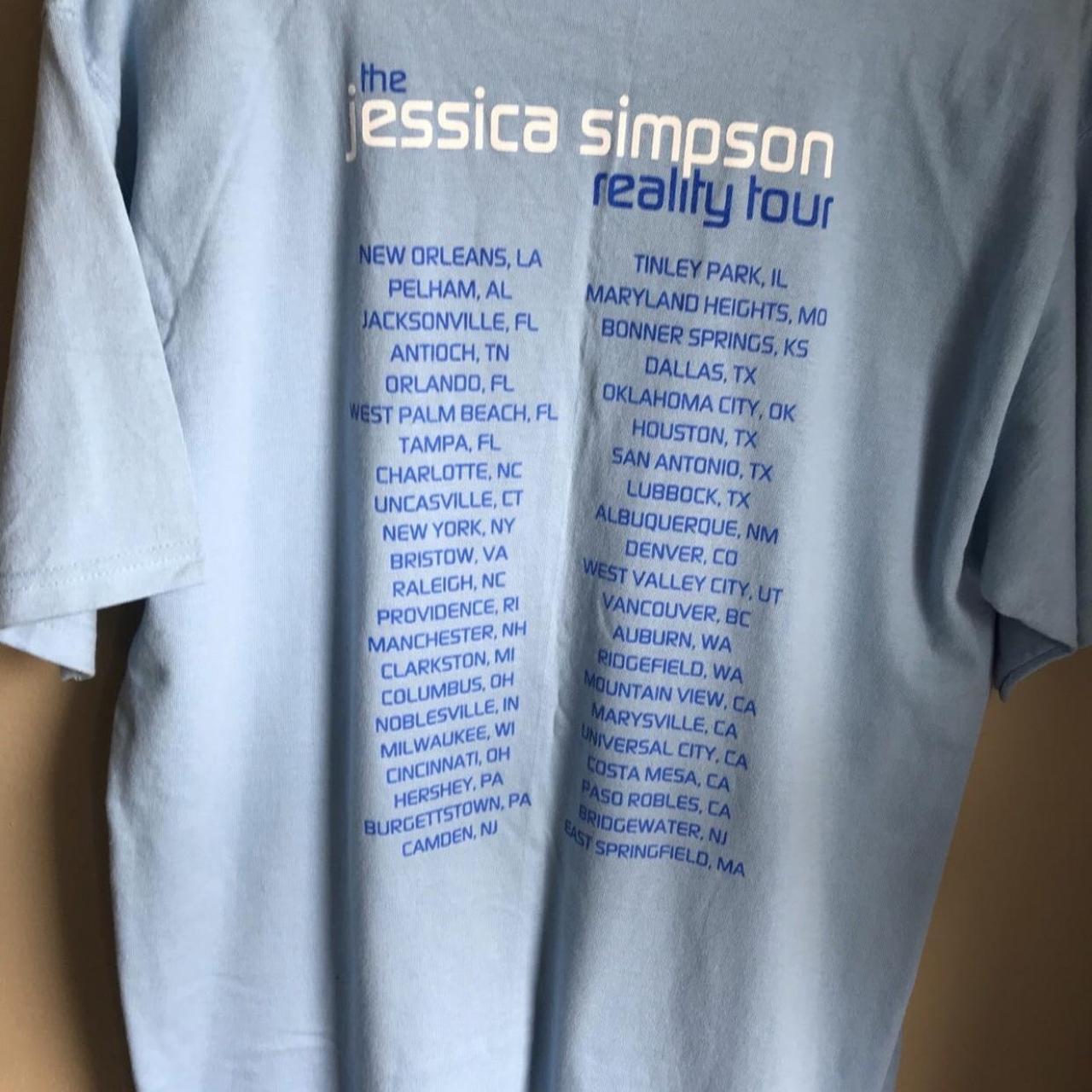 【oan】Jess Tour List Short Sleeve T-shirt Vintage Jessica Simpson Tour Shirt #vintage | Depop