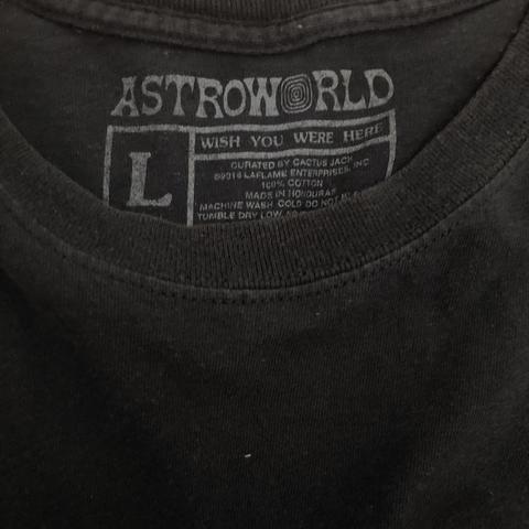 travis scott astroworld merch. back a little faded. - Depop