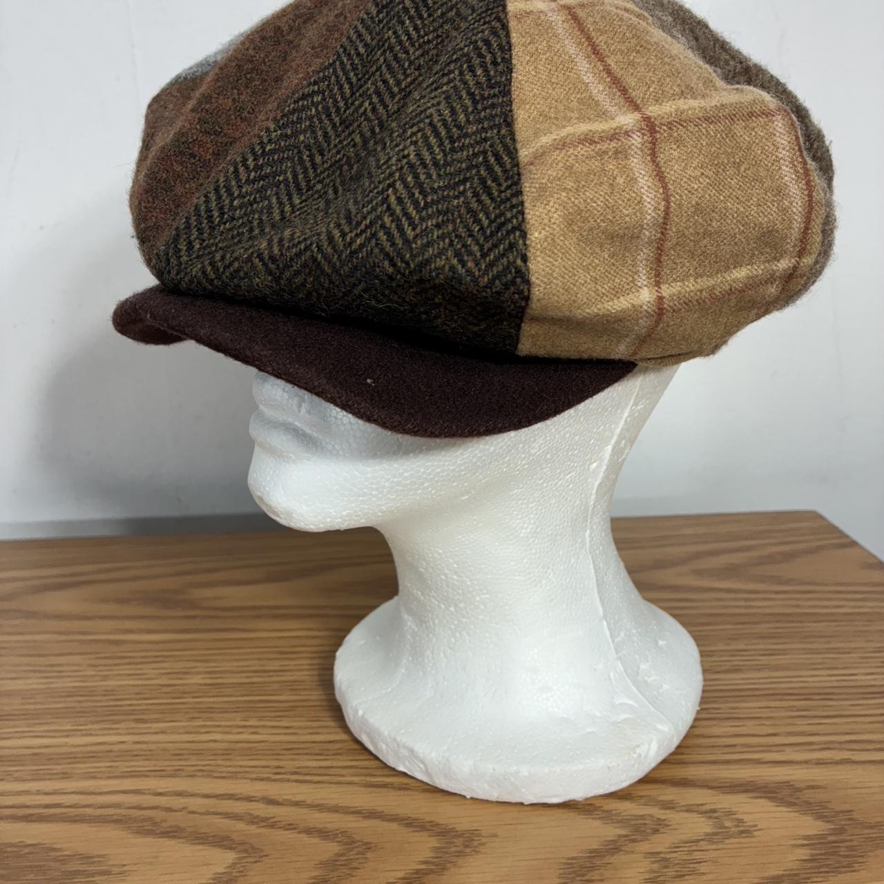 Men's Hat - Brown/Multi – Dobbs brown patchwork n… - image 7