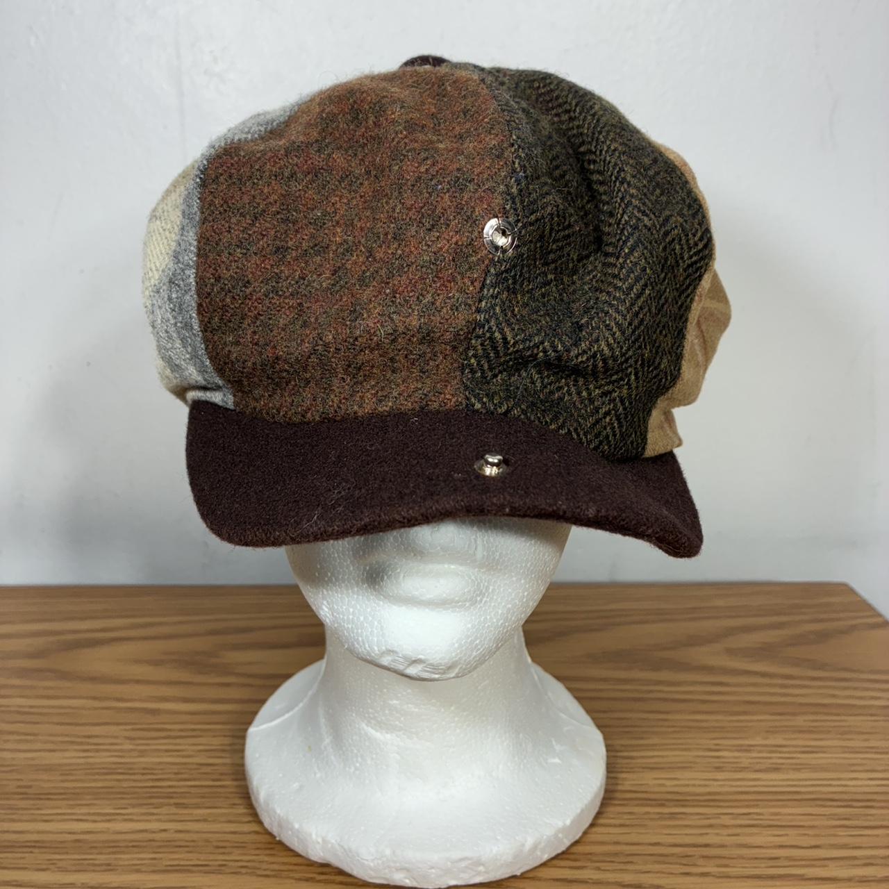 Men's Hat - Brown/Multi – Dobbs brown patchwork n… - image 2