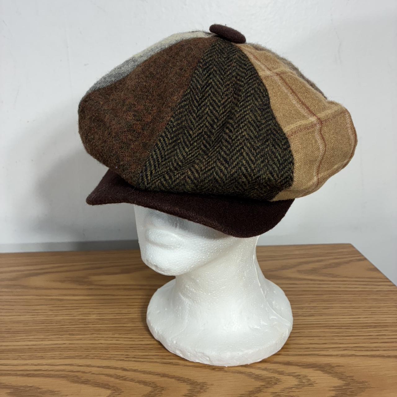 Men's Hat - Brown/Multi – Dobbs brown patchwork n… - image 1