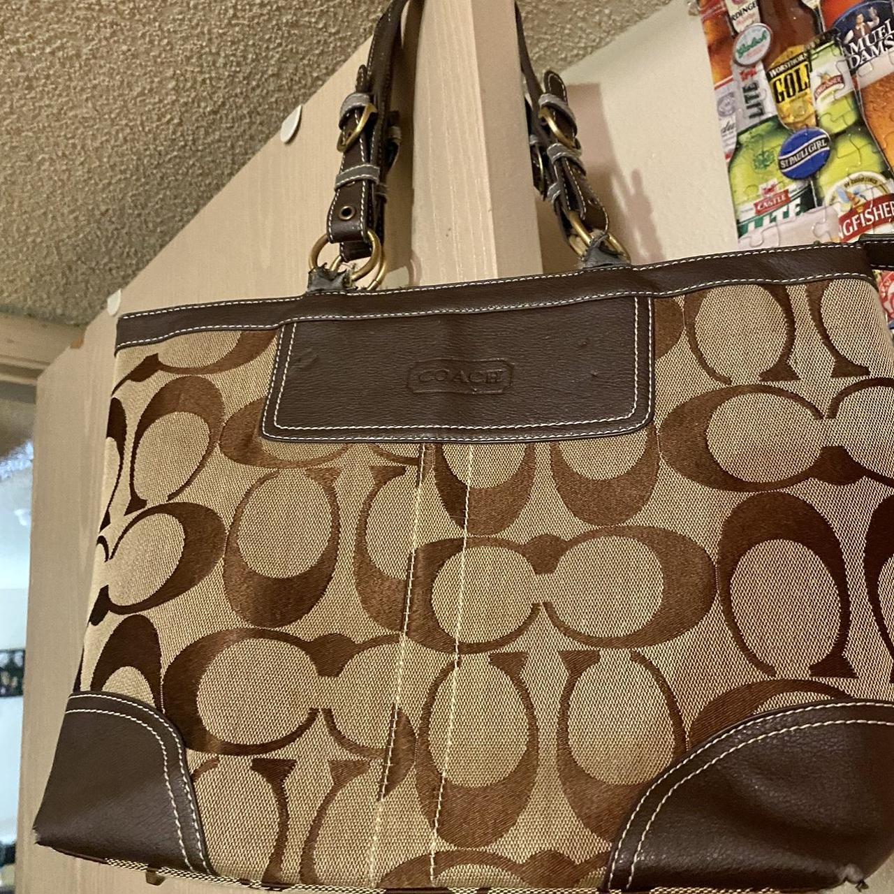 Brown used Coach bag. Straps are worn. Depop