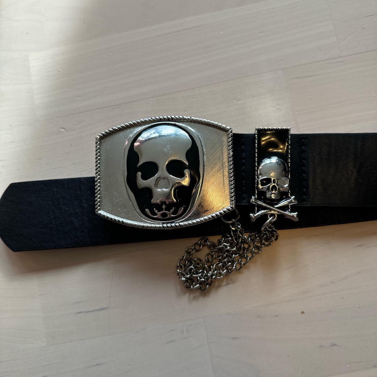 mens skull belt