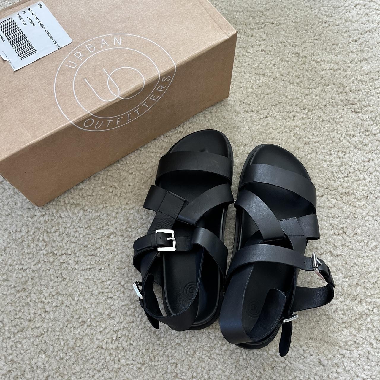 - Urban Outfitters Coastal Sandal in Black - Never... - Depop