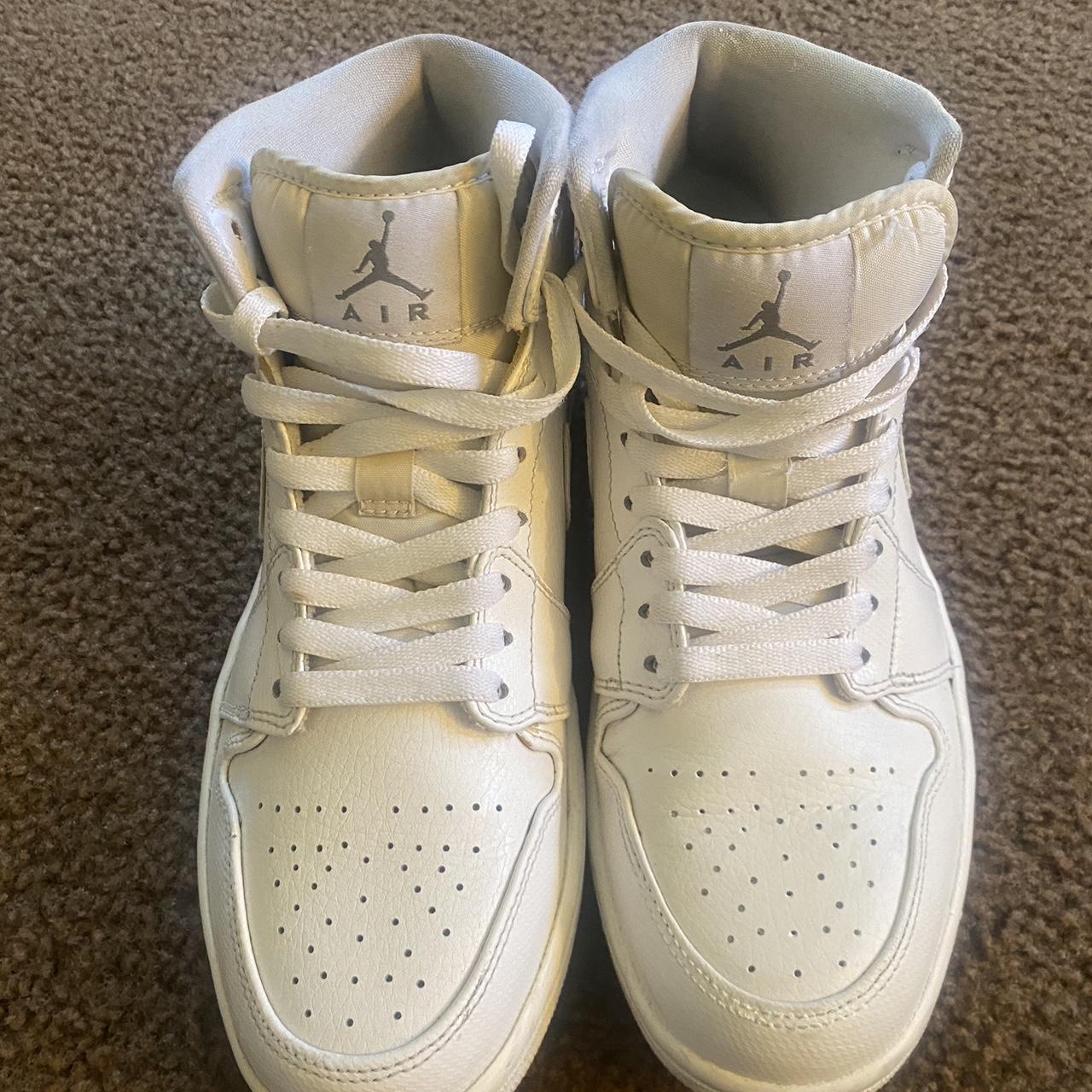 Women white Jordan 1s #jordan #jumpaman #airjordan... - Depop