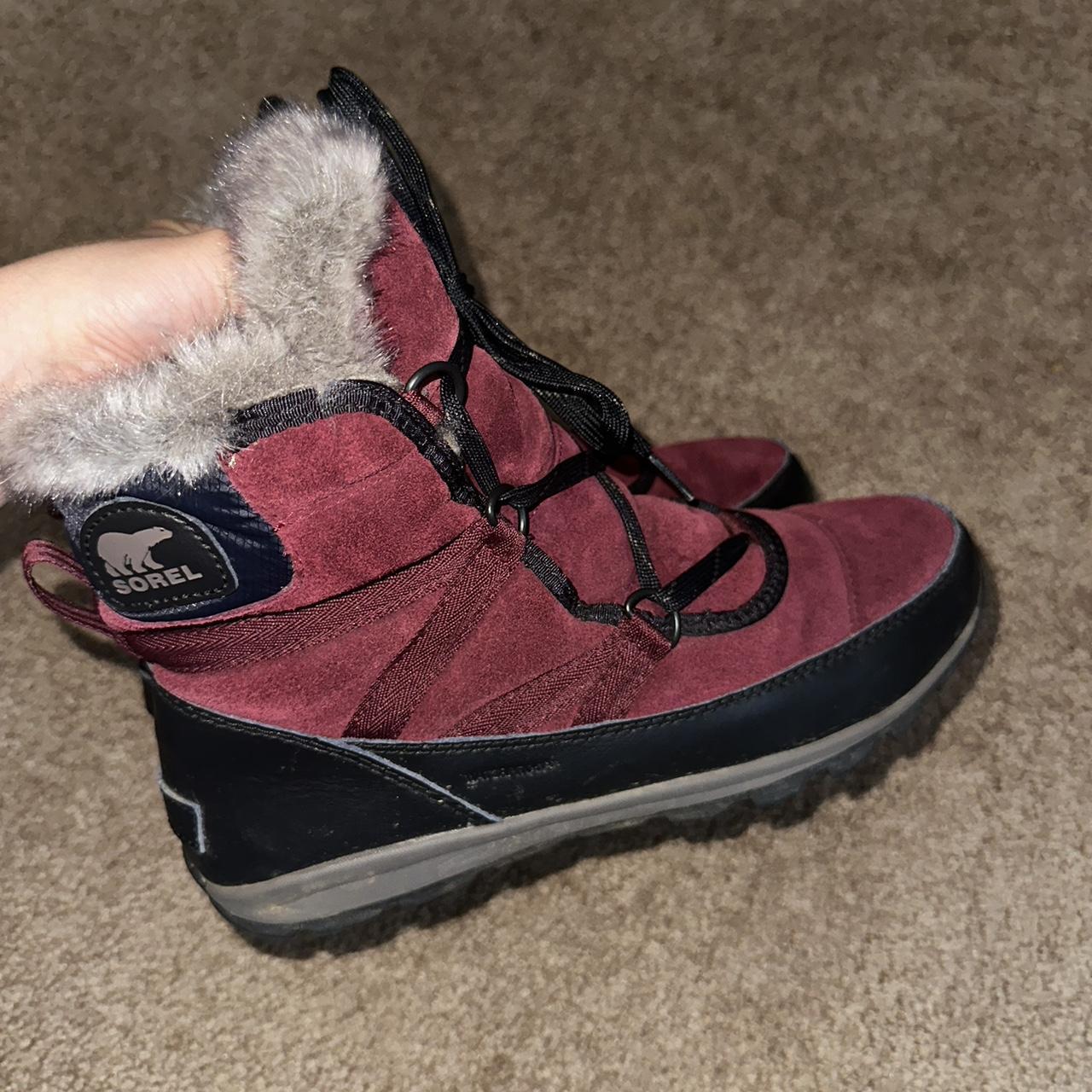 Maroon sorel boots hotsell