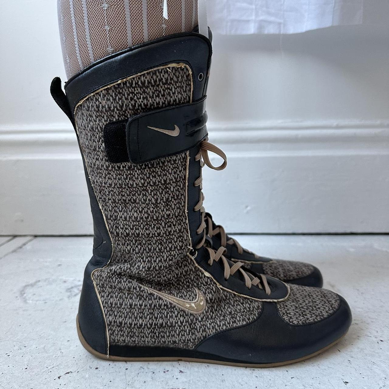 vintage archive rare Nike boxing boots with knit... Depop