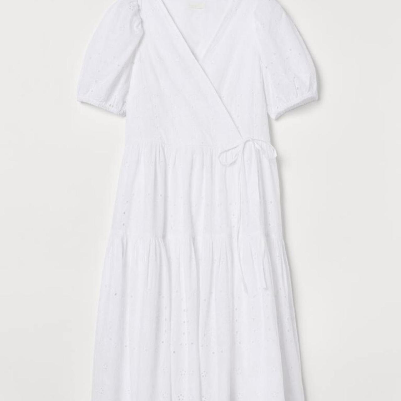 H&M white boho dress in medium but it runs big Depop