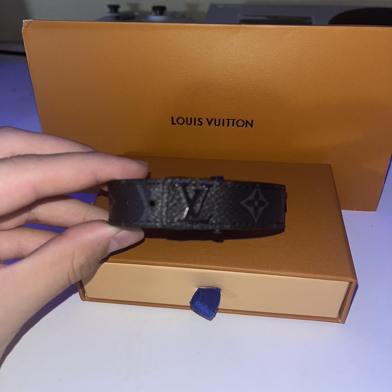 Louis Vuitton Black monogram Bracelet with all - Depop