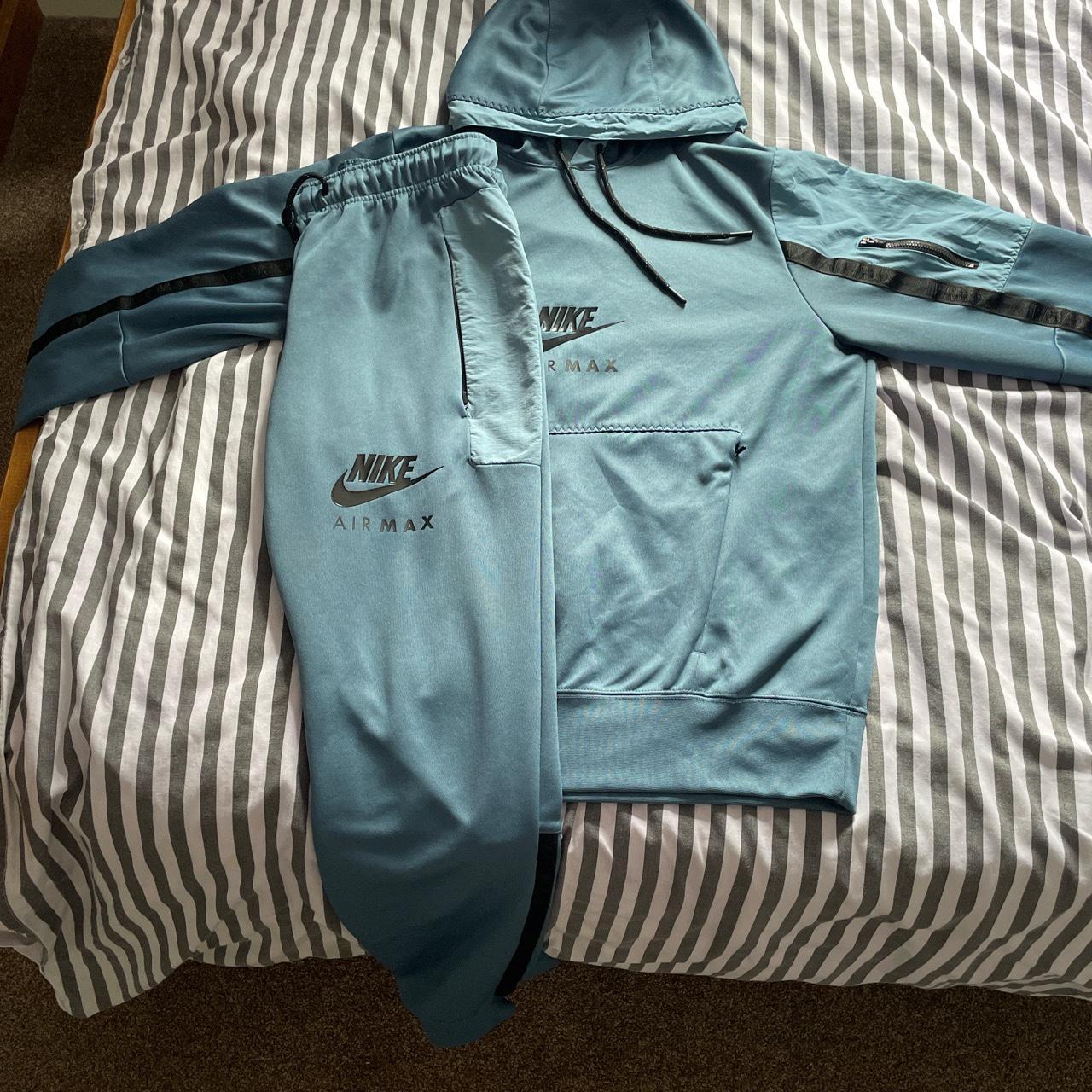 Blue Nike air max tracksuit wore a couple of times... - Depop