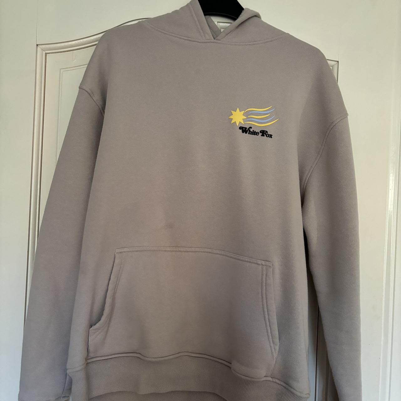 White Fox Hoodie, Moonstone Grey, to the moon and | Depop