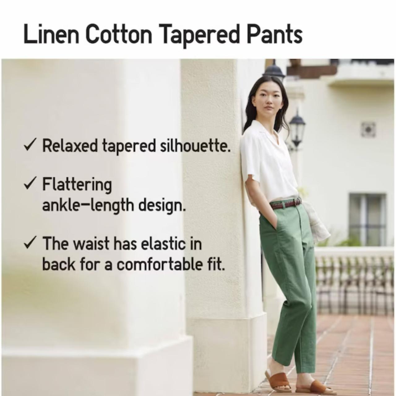 Linen cotton hot sale tapered pants