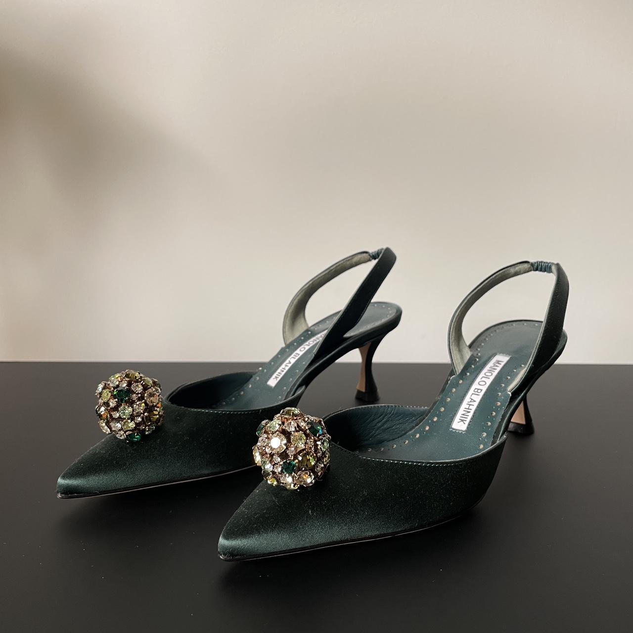 Slingback Pumps Manolo Blahnik Green Pumps Manolo Blahnik Carolyne