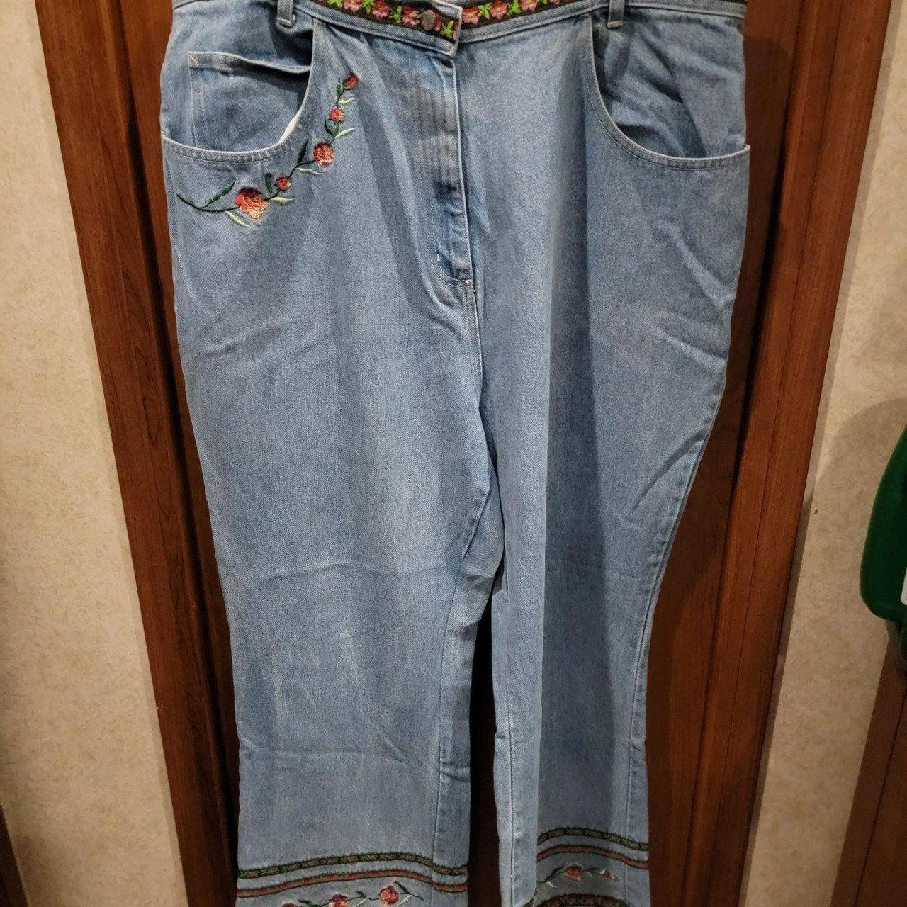 Source Unknown Women's Bootcut/Flare Embroidered … - image 1