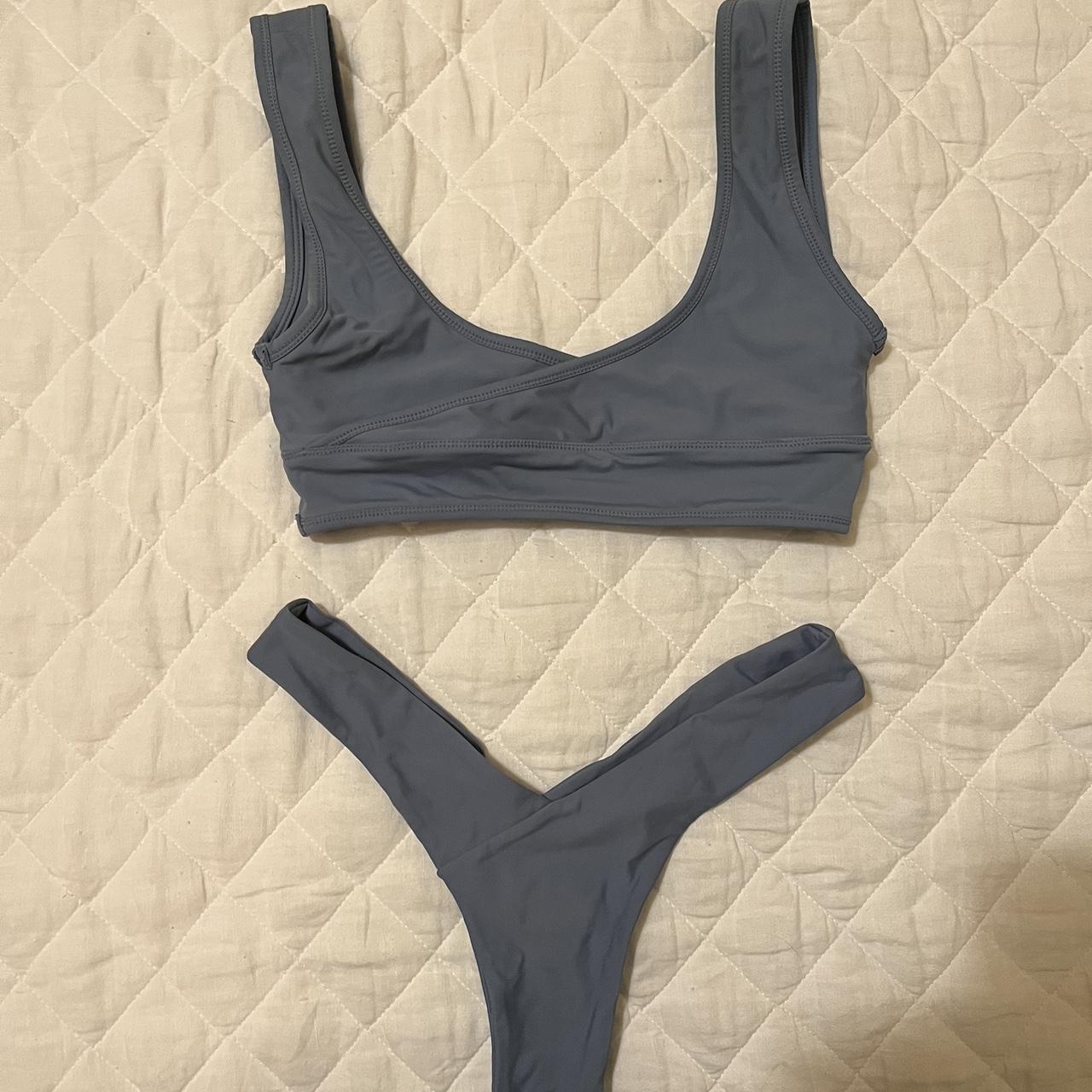 Fae swimwear baby blue set size S!! Beautiful sports... Depop