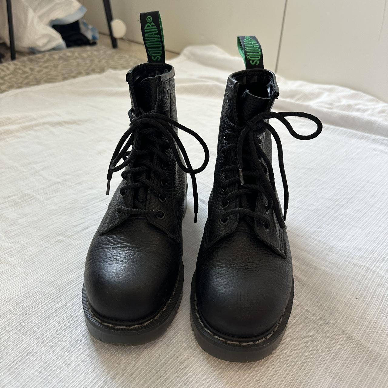 Solovair black boots (FREE SHIPPING) NOTE listed... Depop