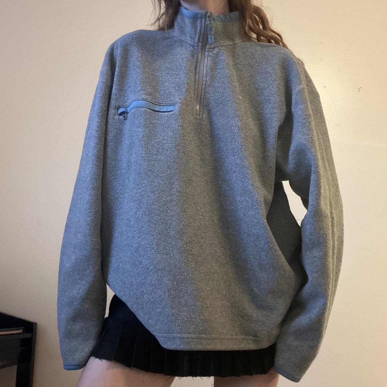 vintage old navy quarter zip marked as L; modeled... - Depop