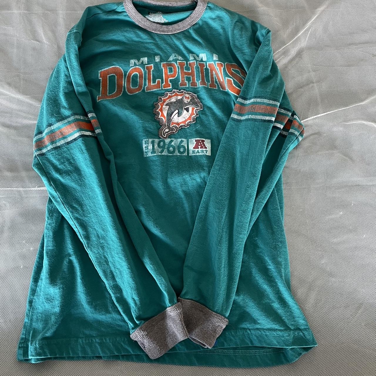 \ud83d\udc9a Miami Dolphins Long Sleeve Shirt \ud83d\udc9a Retro style... - Depop