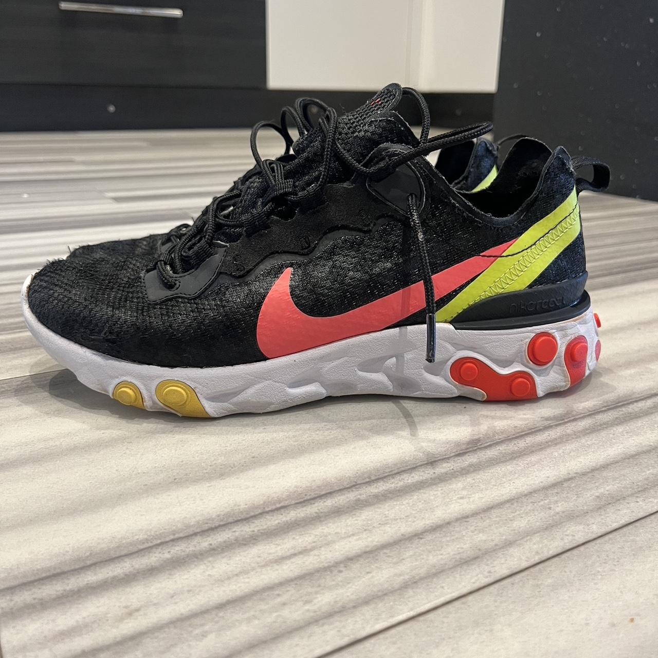 Nike React Element 55 Black Crimson Volt Size. Depop