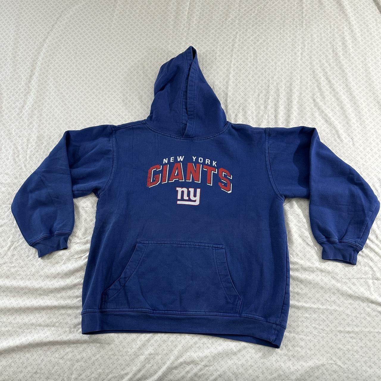 New York Giants Vintage Blue Hoodie Size XL -Any - Depop