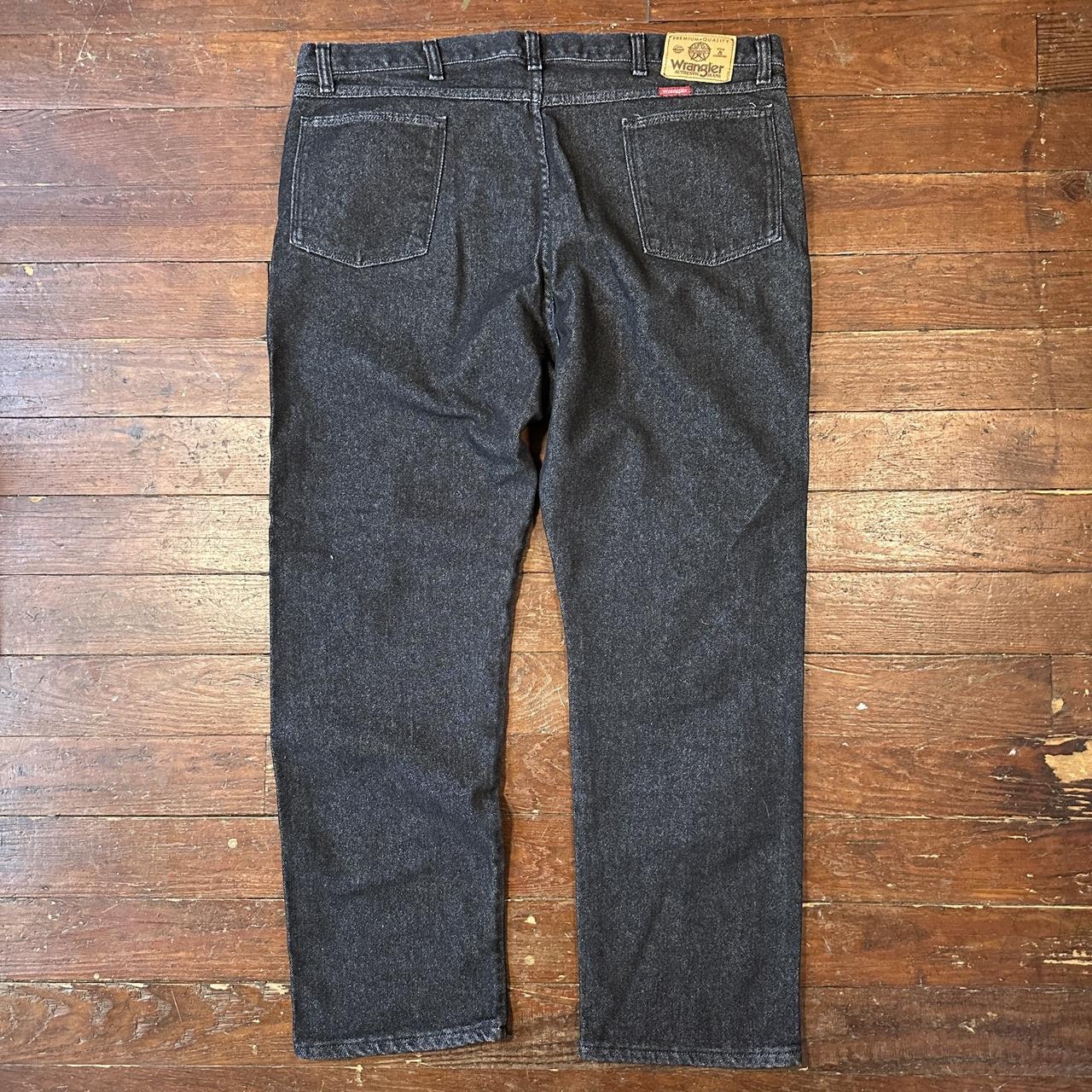 Wrangler stone wash black baggy denim jeans made in...