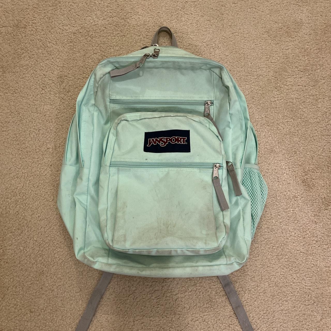 Mint Colored Jansport Backpack lightly used Depop