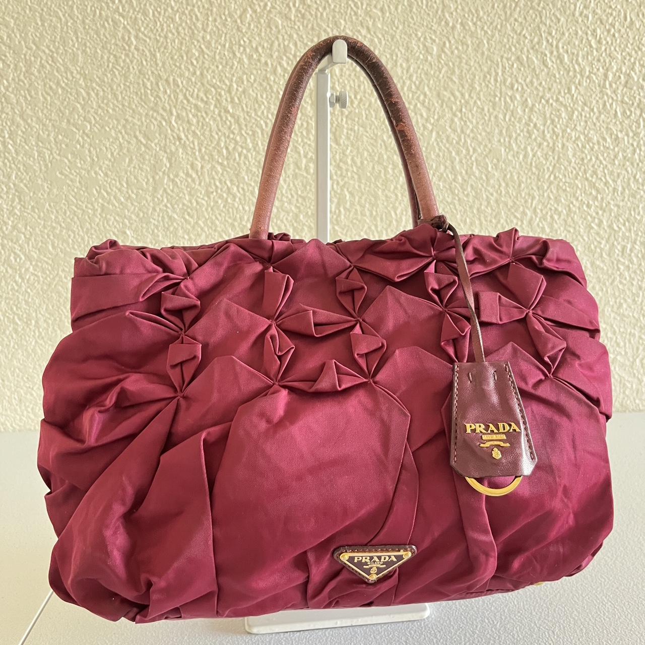 Brand Name Prada Ruffled Tessuto Tote Bag Depop