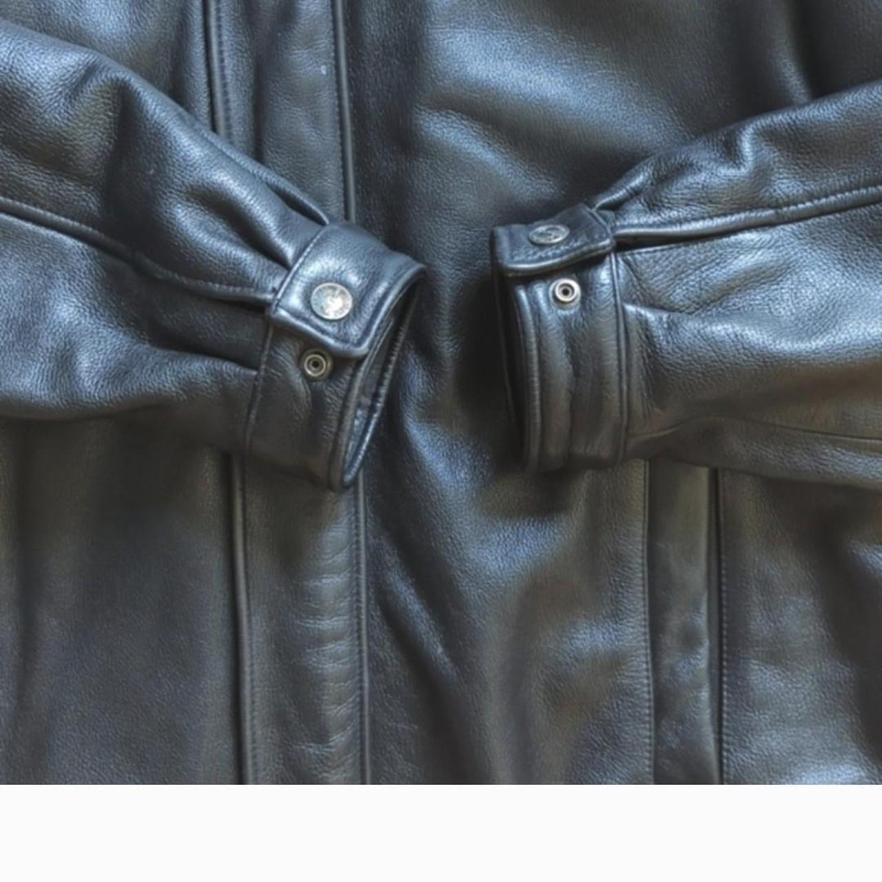 Vintage Wilson's leather jacket-small stain in the... - Depop